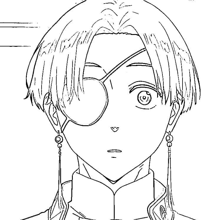 Coloriage Hayato Suō s'amuse