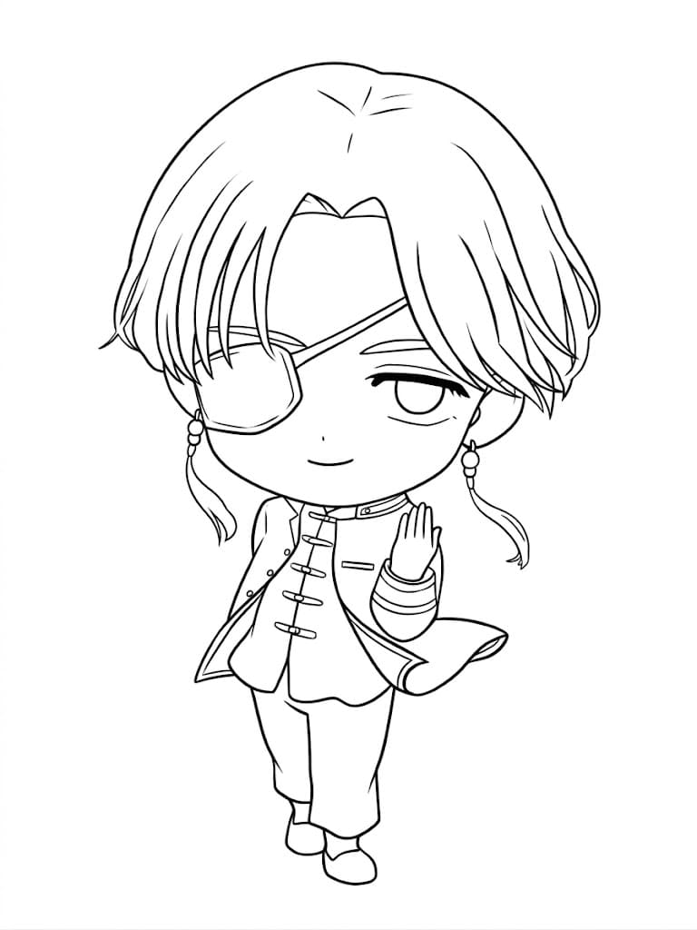 Coloriage Hayato Suō Style Classique