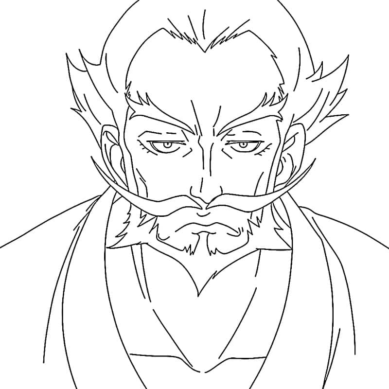 Coloriage Hell's Paradise Gantetsusai Tamiya