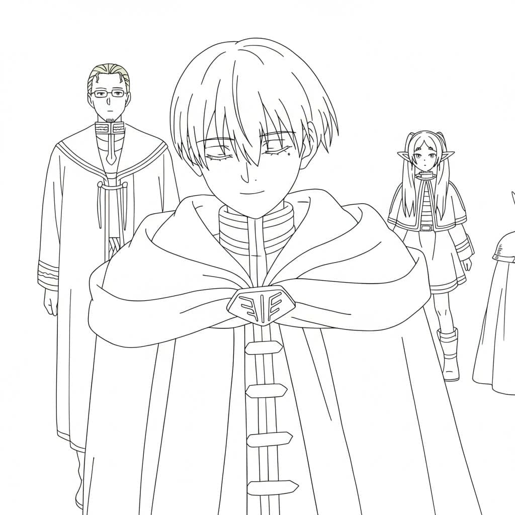 Coloriage Himmel dans Frieren Beyond Journey's End