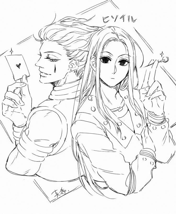 Coloriage Hisoka et Illumi Zoldyck