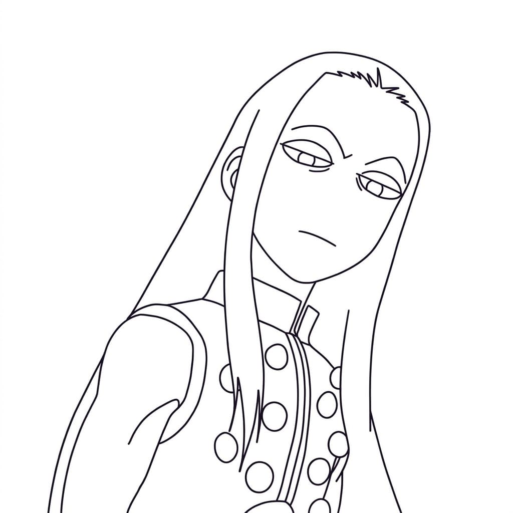 Coloriage Illumi Zoldyck a une tête stupide