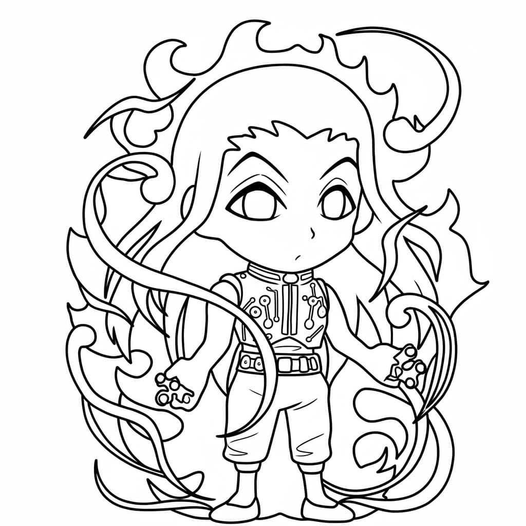 Coloriage Illumi Zoldyck Chibi