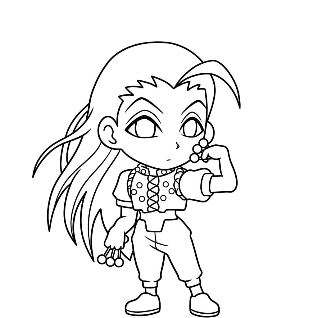 Coloriage Illumi Zoldyck chibi mignon