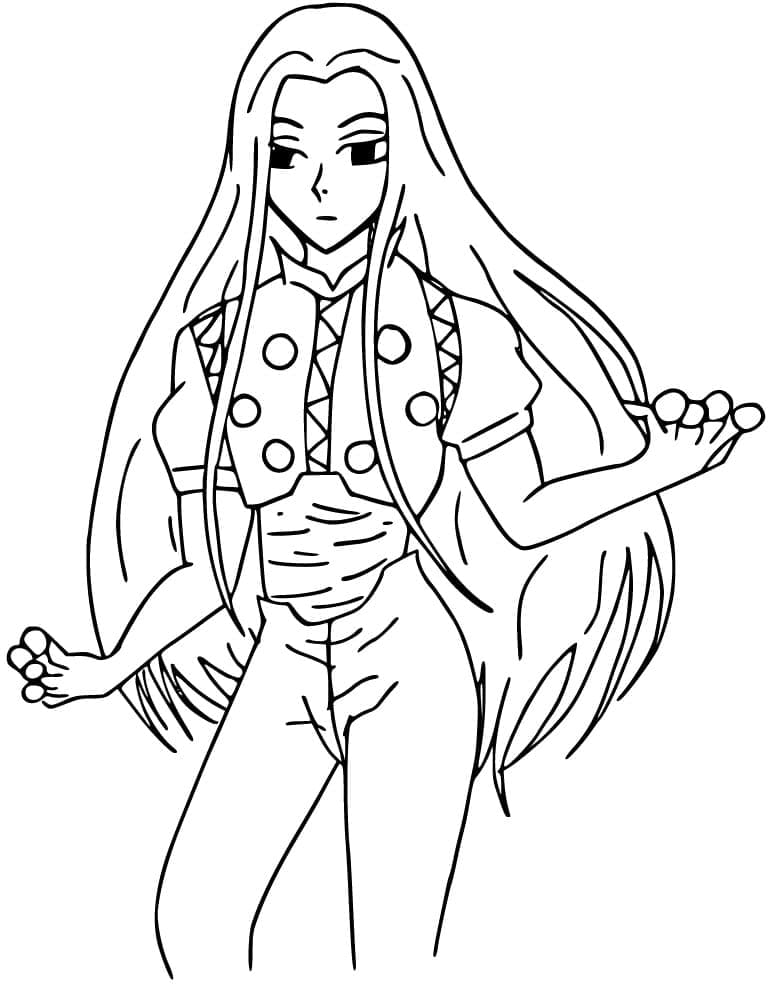 Coloriage Illumi Zoldyck de Anime Hunter x Hunter