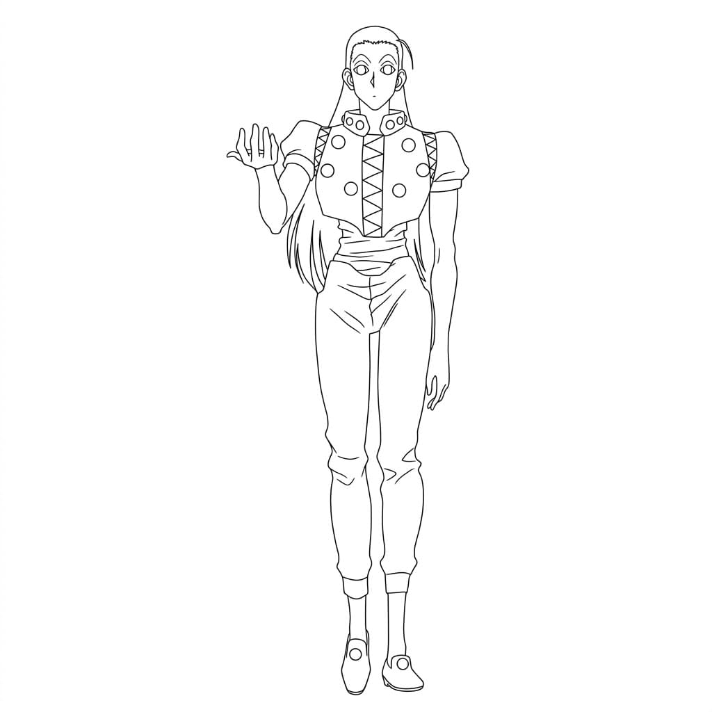 Coloriage Illumi Zoldyck debout