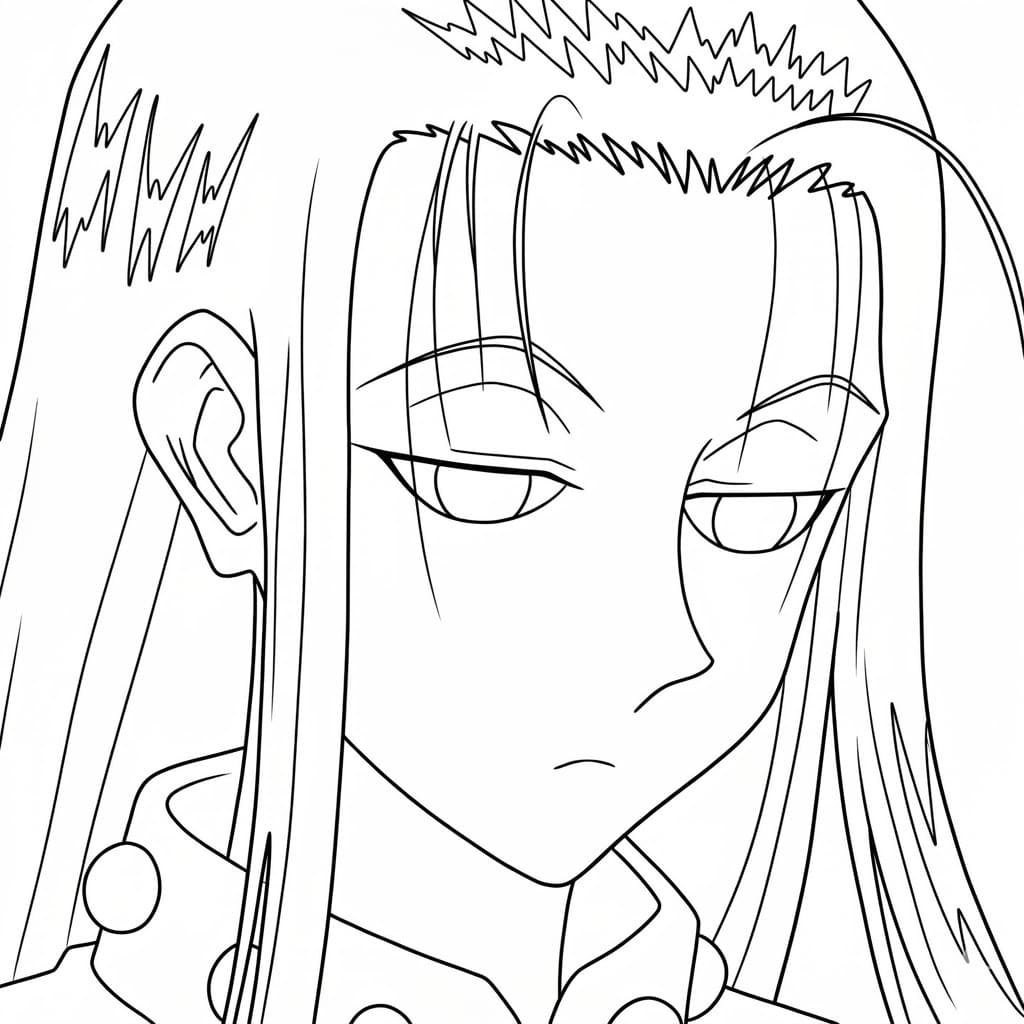 Coloriage Illumi Zoldyck en colère