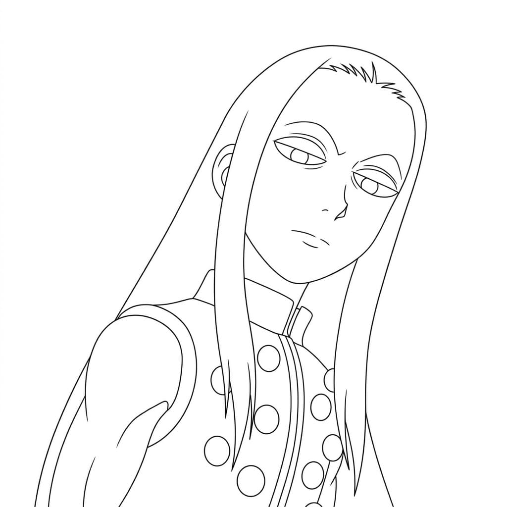 Coloriage Illumi Zoldyck ennuyeux