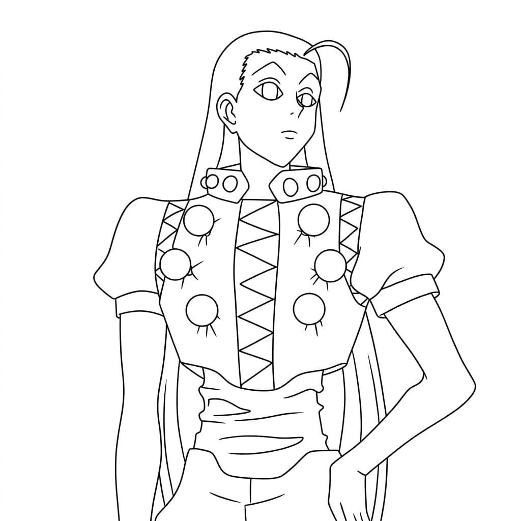 Coloriage Illumi Zoldyck incroyable