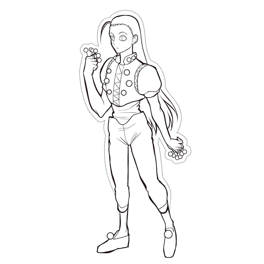 Coloriage Illumi Zoldyck marche