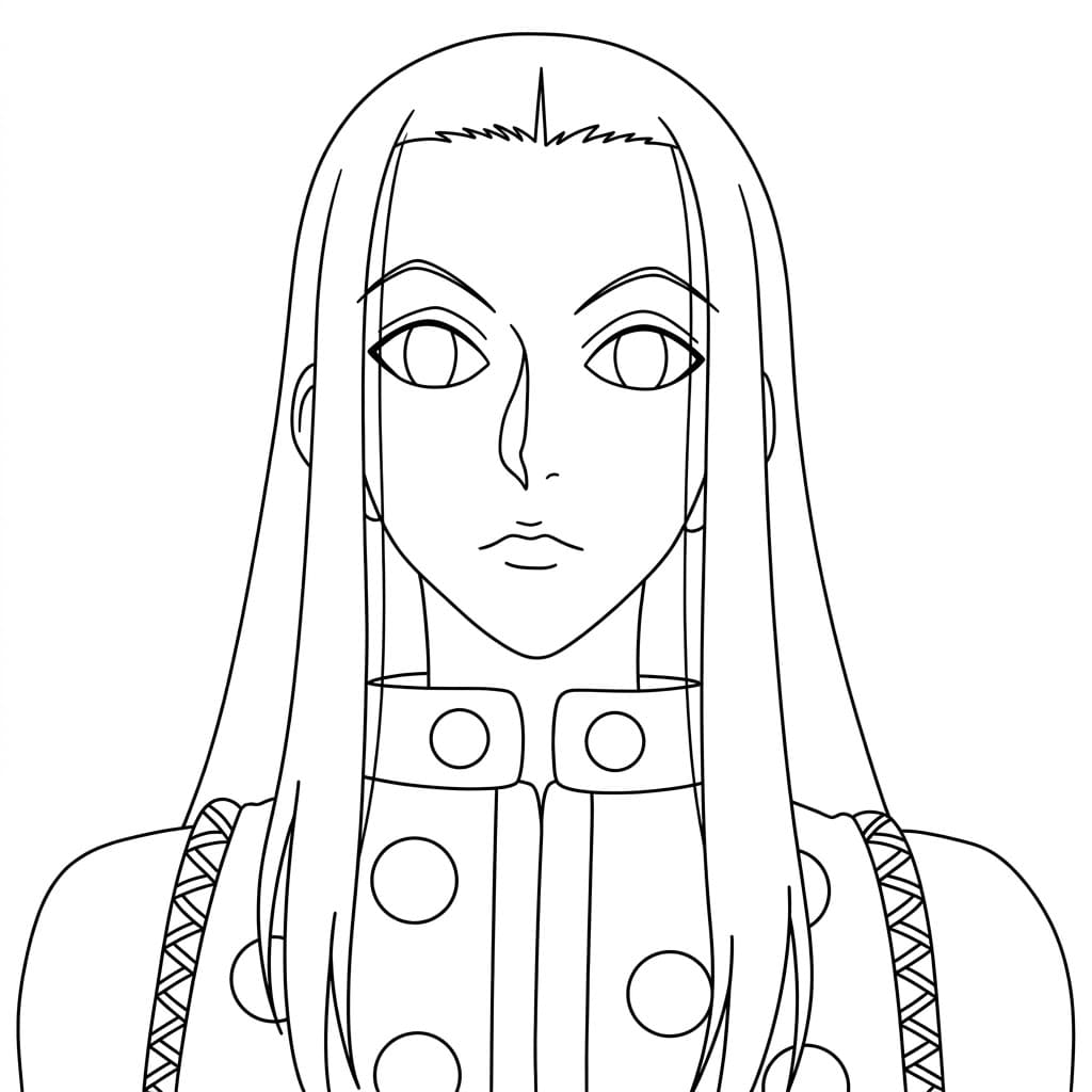 Coloriage Illumi Zoldyck sérieux