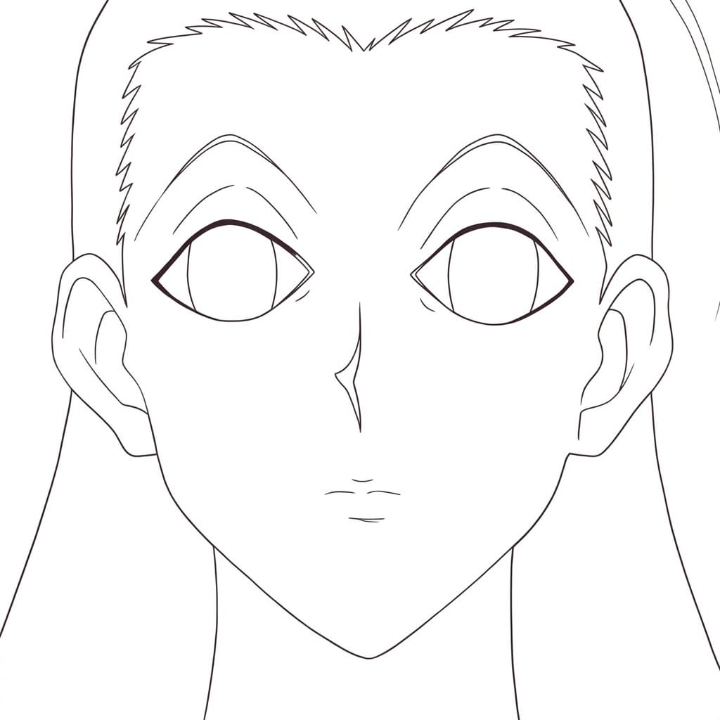 Coloriage Illumi Zoldyck triste