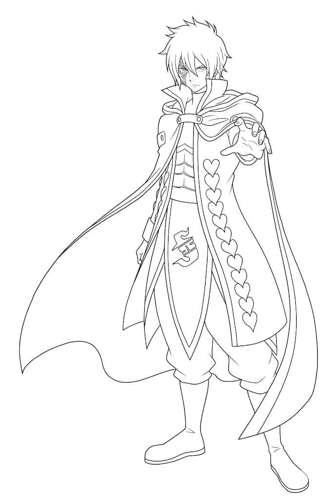 Coloriage Jellal Fernandez Chevalier du Vent