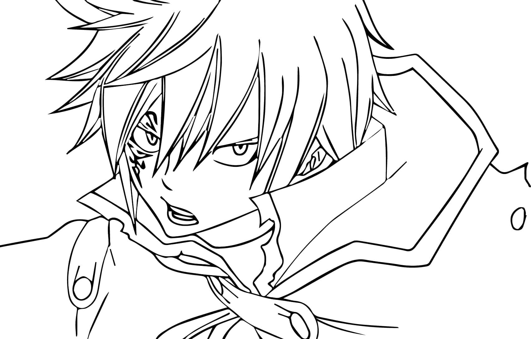 Coloriage Jellal Fernandez dans Anime Fairy Tail