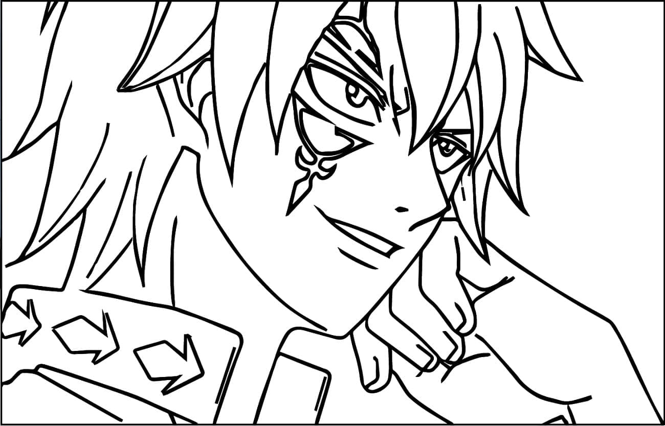 Coloriage Jellal Fernandez dans Fairy Tail