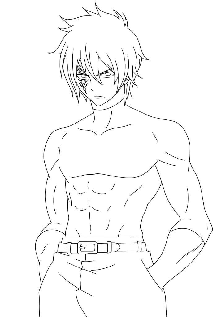 Coloriage Jellal Fernandez Force Intérieure