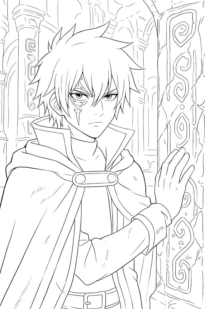 Coloriage Jellal Fernandez Gardien Mystique