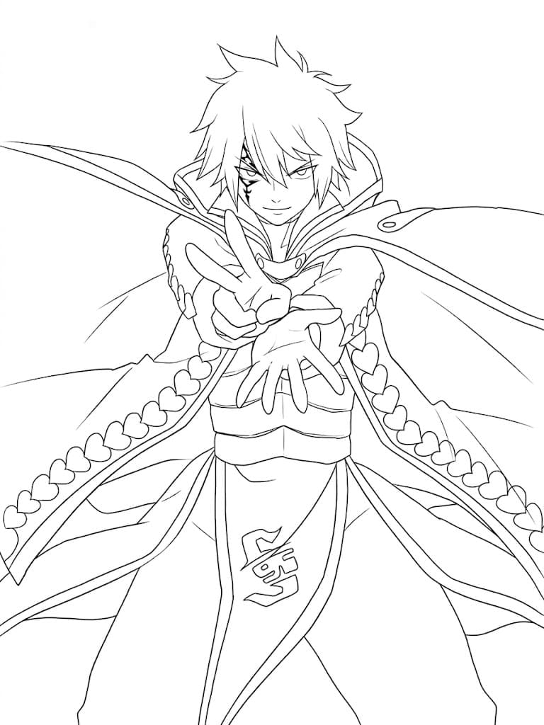 Coloriage Jellal Fernandez Invocation Stellaire