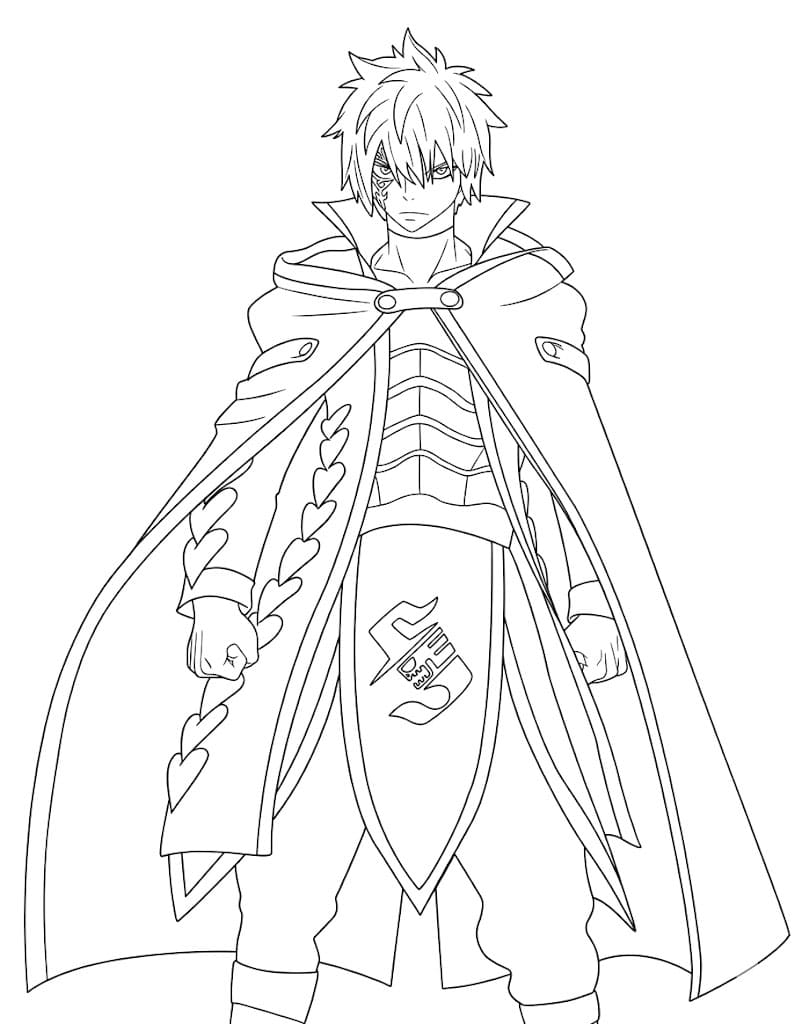 Coloriage Jellal Fernandez Noble Exilé