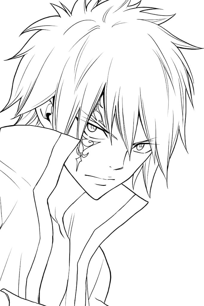 Coloriage Jellal Fernandez Pensées Obscures