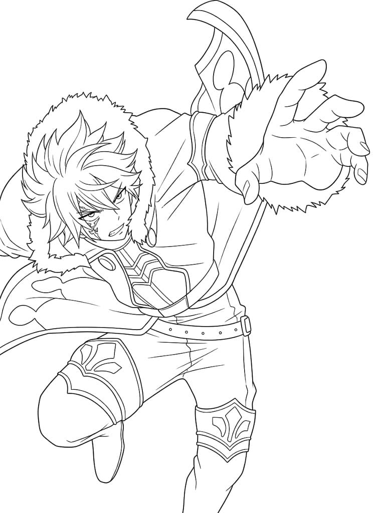 Coloriage Jellal Fernandez Pouvoir Éveillé