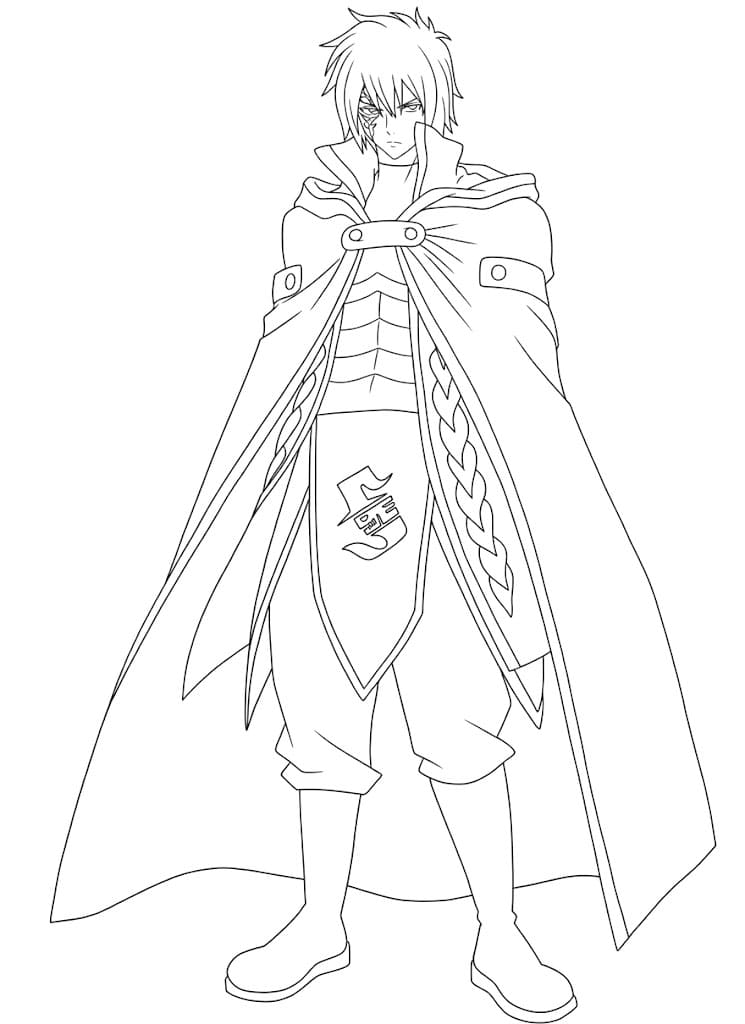 Coloriage Jellal Fernandez Protecteur Silencieux