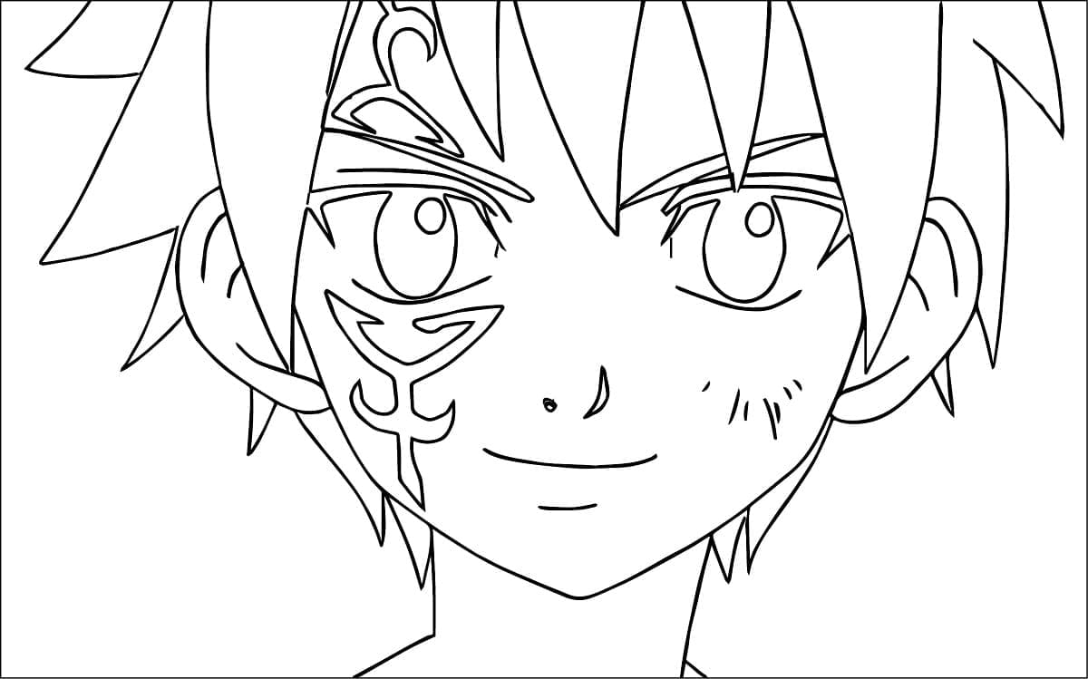 Coloriage Jeune Jellal Fernandes