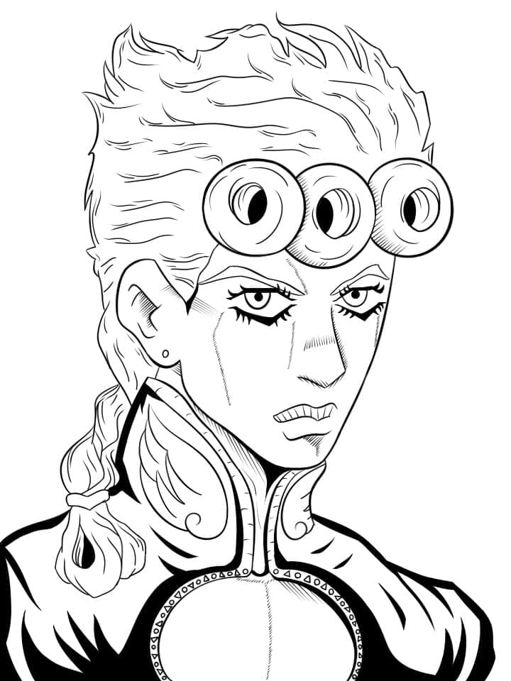 Coloriage JoJo’s Bizarre Adventure Giorno Giovanna