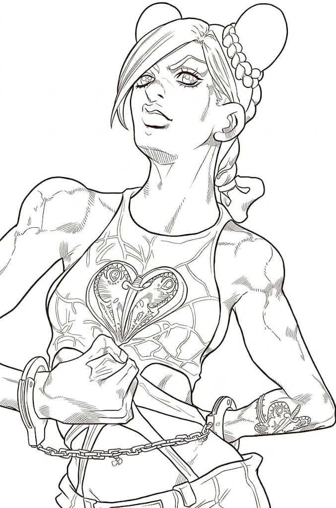 Coloriage Jolyn Cujoh a été menottée