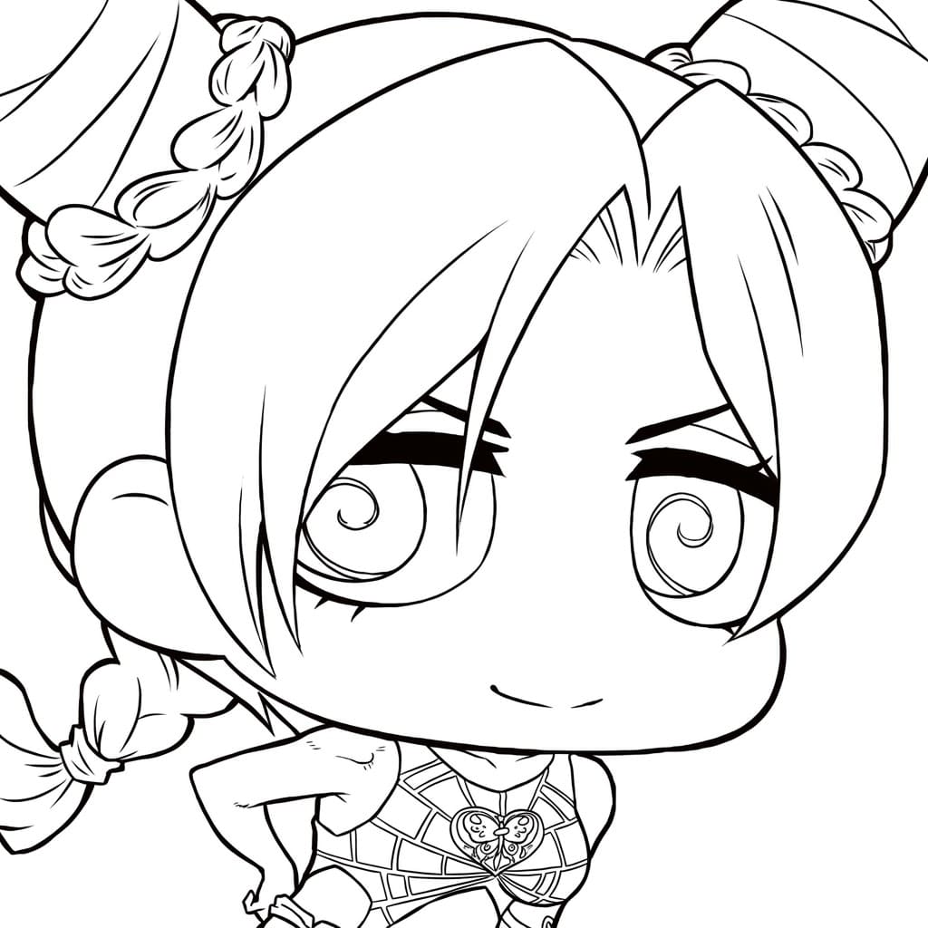 Coloriage Jolyne Cujoh chibi
