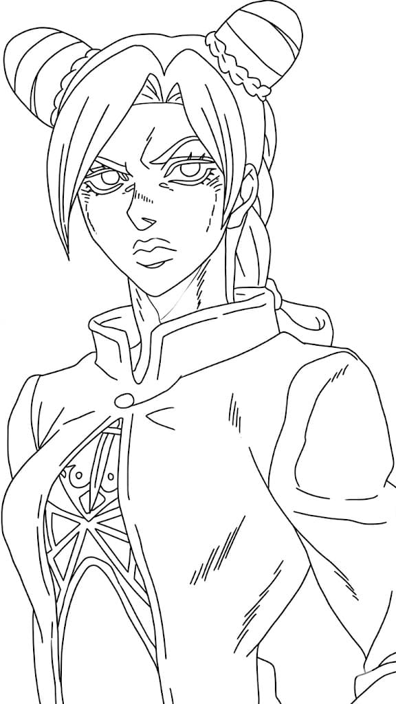 Coloriage Jolyne Cujoh est dangereuse