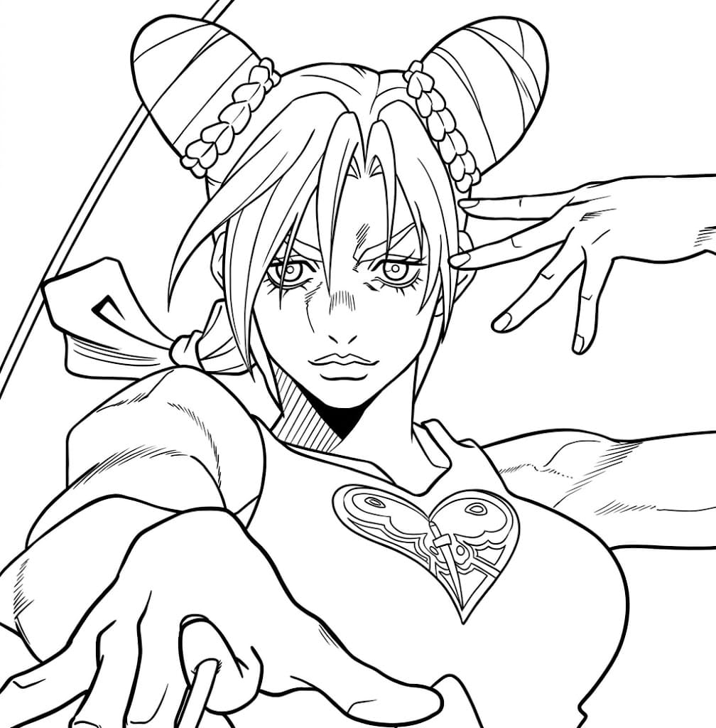 Coloriage Jolyne Cujoh imprimable