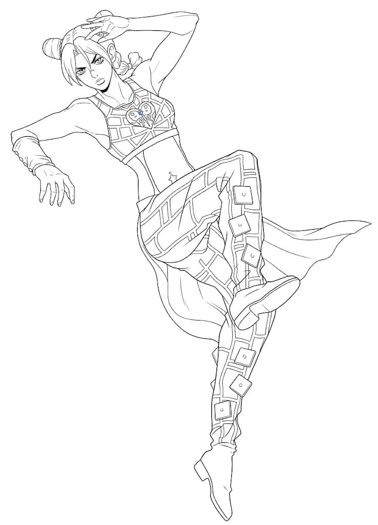 Coloriage Jolyne Cujoh ment