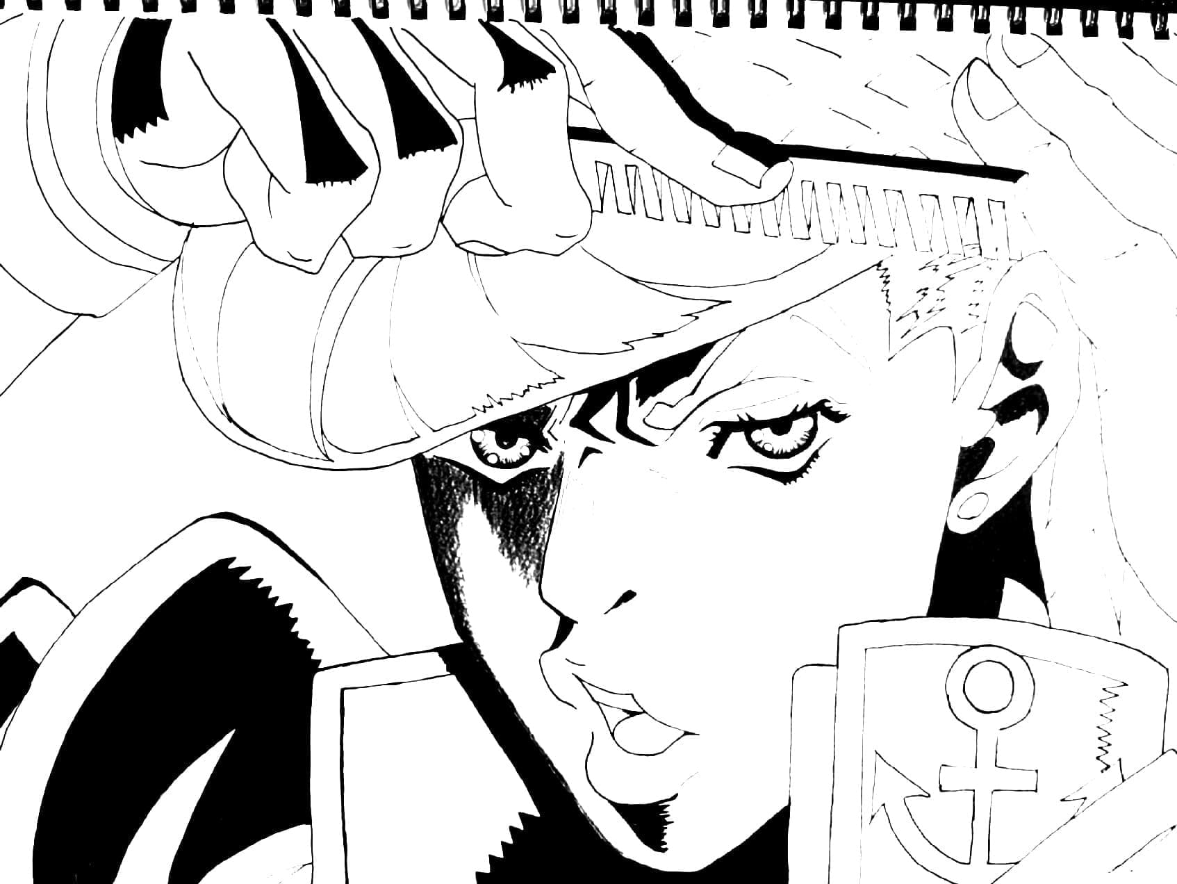 Coloriage Josuke Higashikata de Anime JoJo's Bizarre Adventure