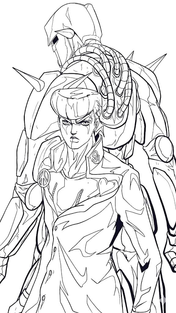 Coloriage Josuke Higashikata est cool