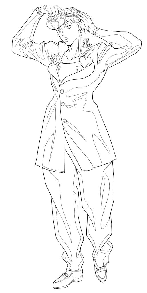 Coloriage Josuke Higashikata est magnifique