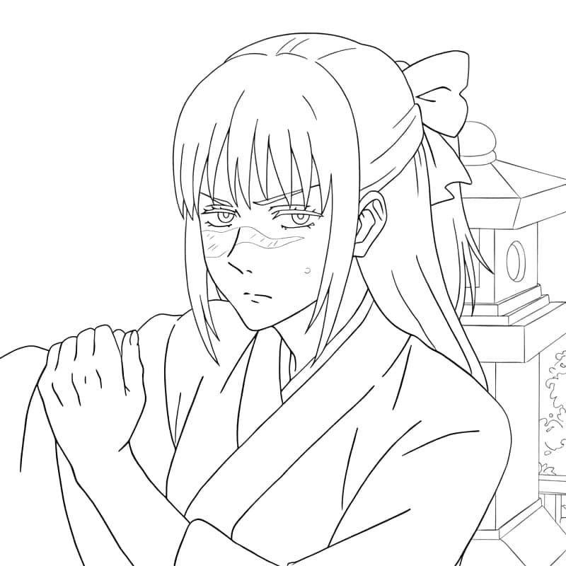 Coloriage Jujutsu Kaisen Utahime Iori
