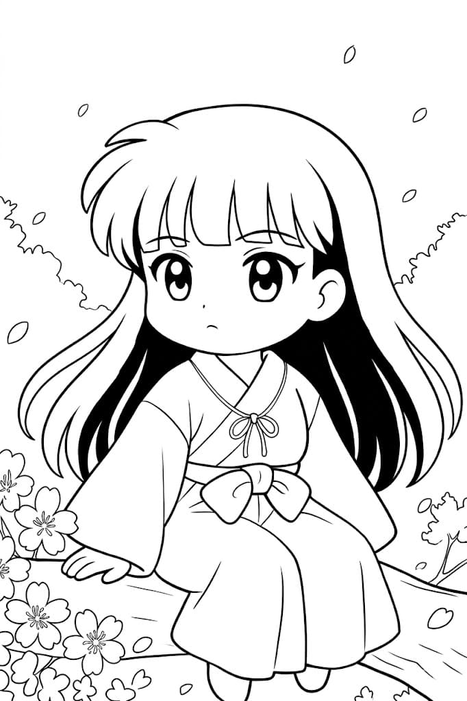 Coloriage Kikyō Chibi
