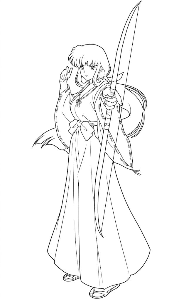 Coloriage Kikyō debout