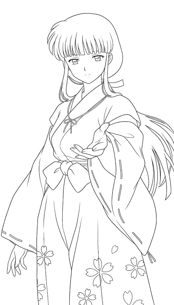 Coloriage Kikyō jolie