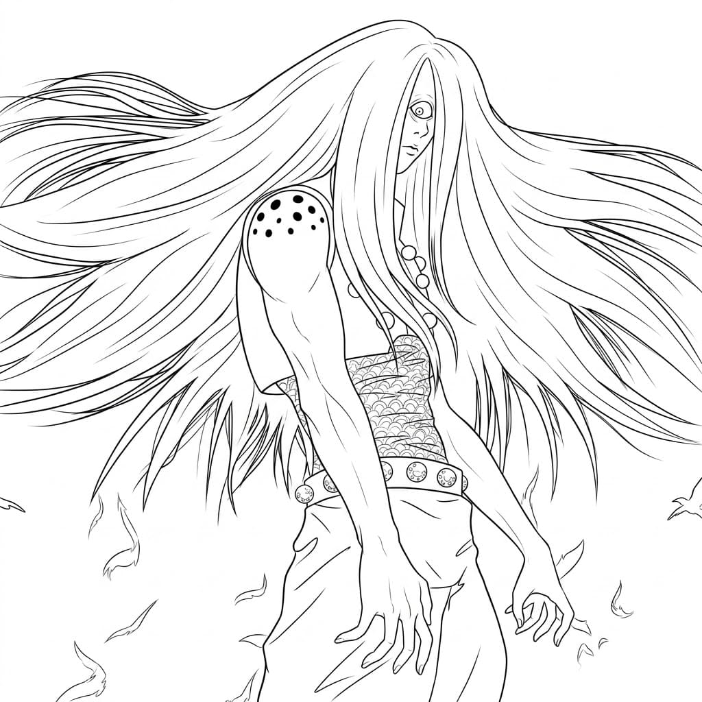 Coloriage Le diable Illumi Zoldyck
