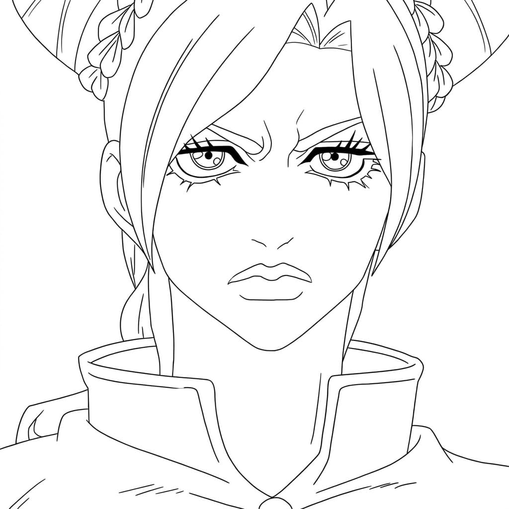 Coloriage Le visage de Jolyne Cujoh