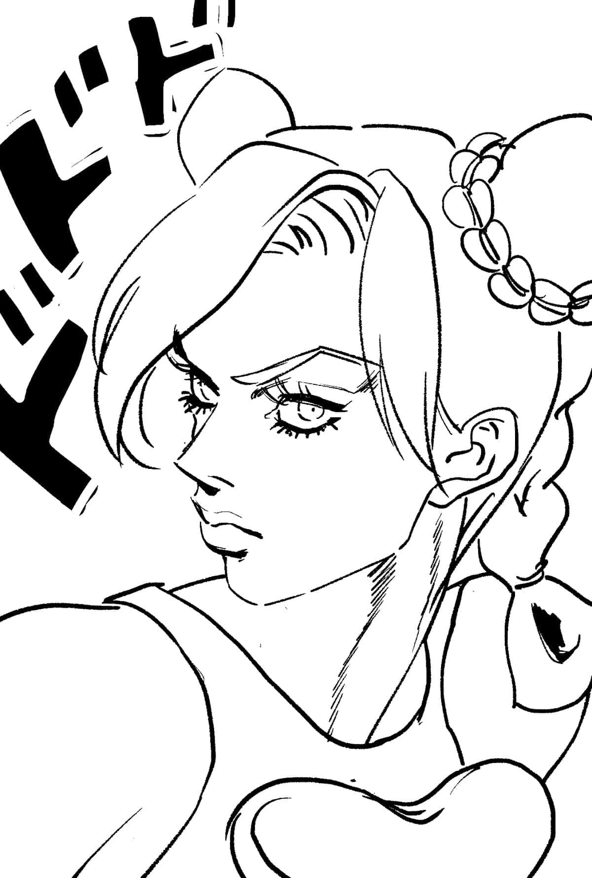 Coloriage L'incroyable Jolyne Cujoh