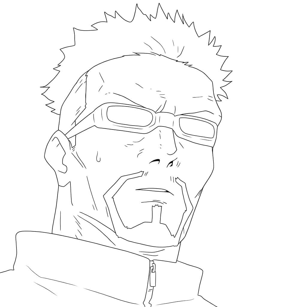 Coloriage Masamichi Yaga effrayant