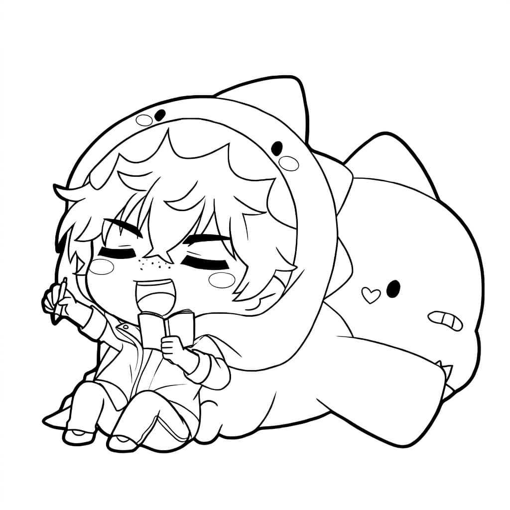 Coloriage Mignon Akihiko Nirei chibi