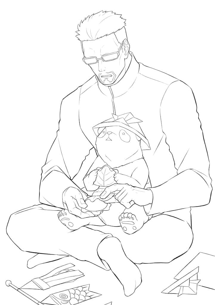 Coloriage Mignon Masamichi Yaga