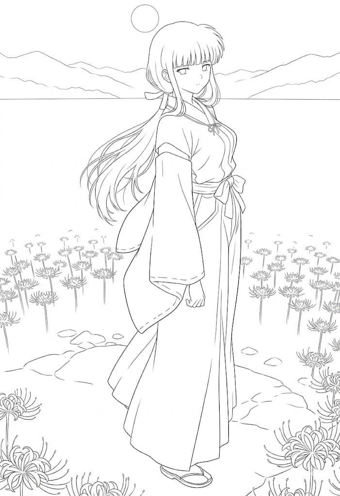 Coloriage Mignonne Kikyō