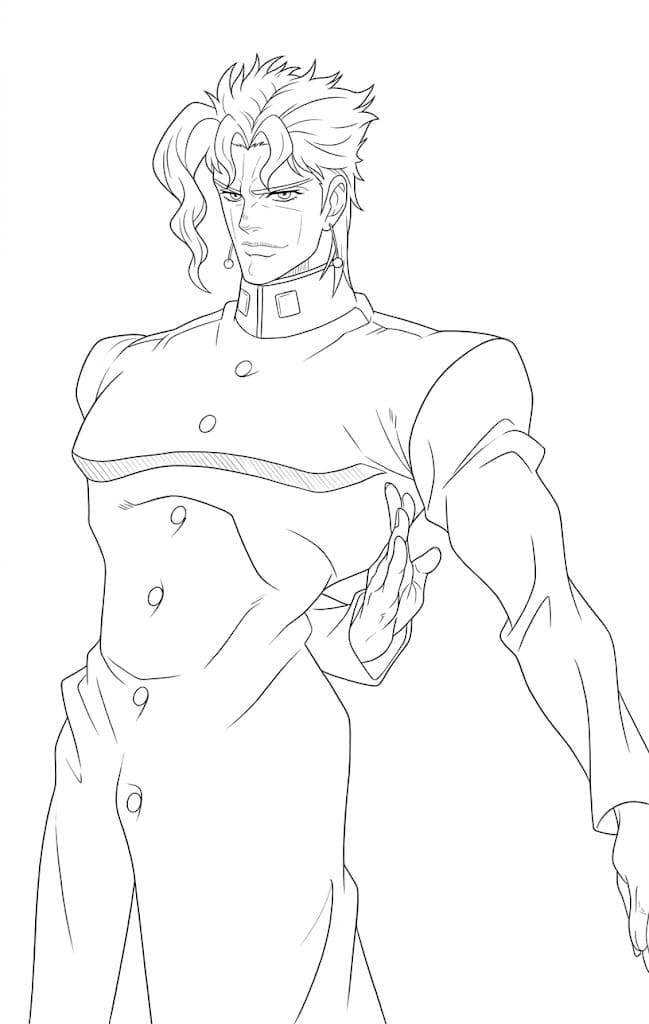 Coloriage Noriaki Kakyoin Corps Parfait