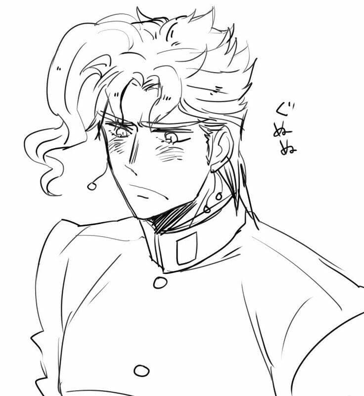 Coloriage Noriaki Kakyoin de Anime JoJo's Bizarre Adventure