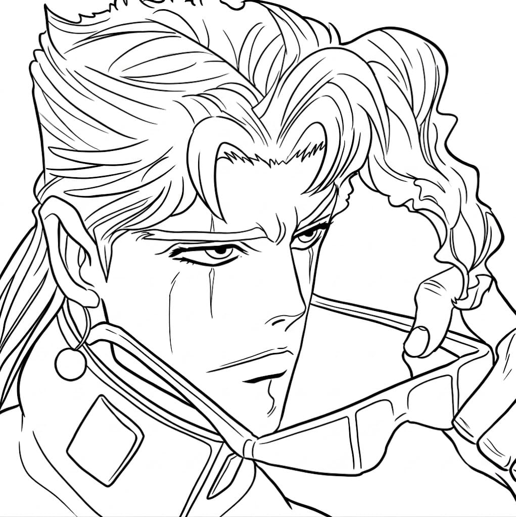 Coloriage Noriaki Kakyoin Froid Cristallin